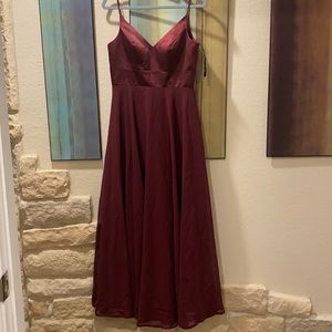 Sorella Vita Burgundy Bridesmaid A-Line Dress